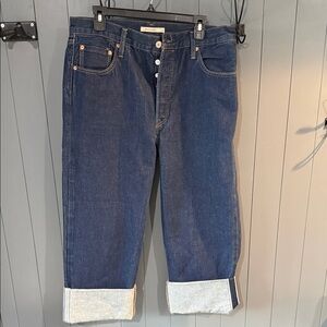 Women’s Levi’s Dark Blue Button-Fly Jeans